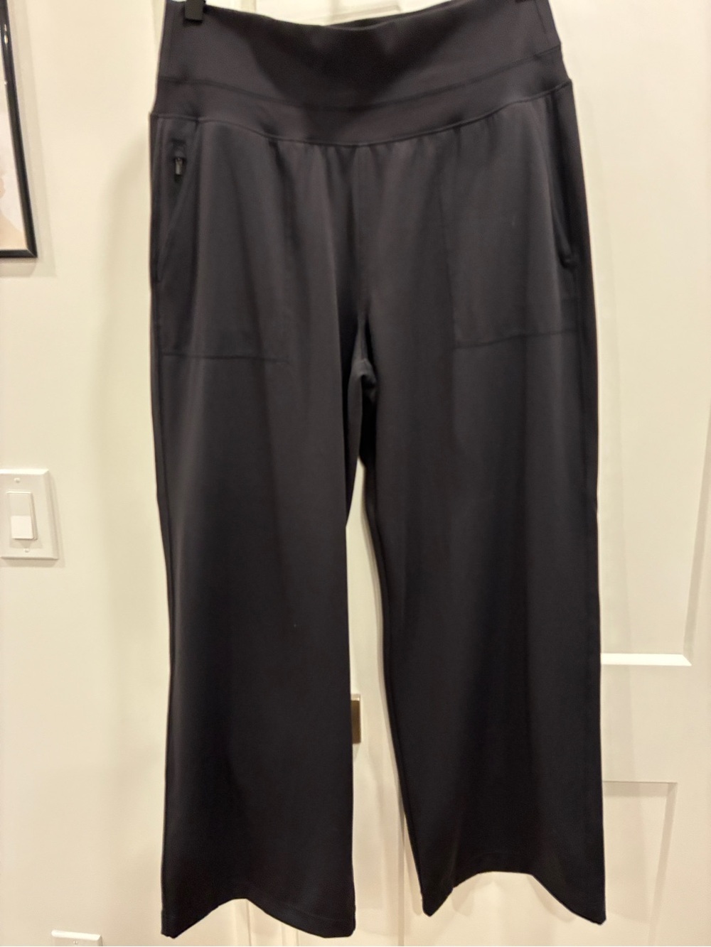 Athleta Venice Black Wide-Leg Pull-On Pants Large - Picture 3 of 5